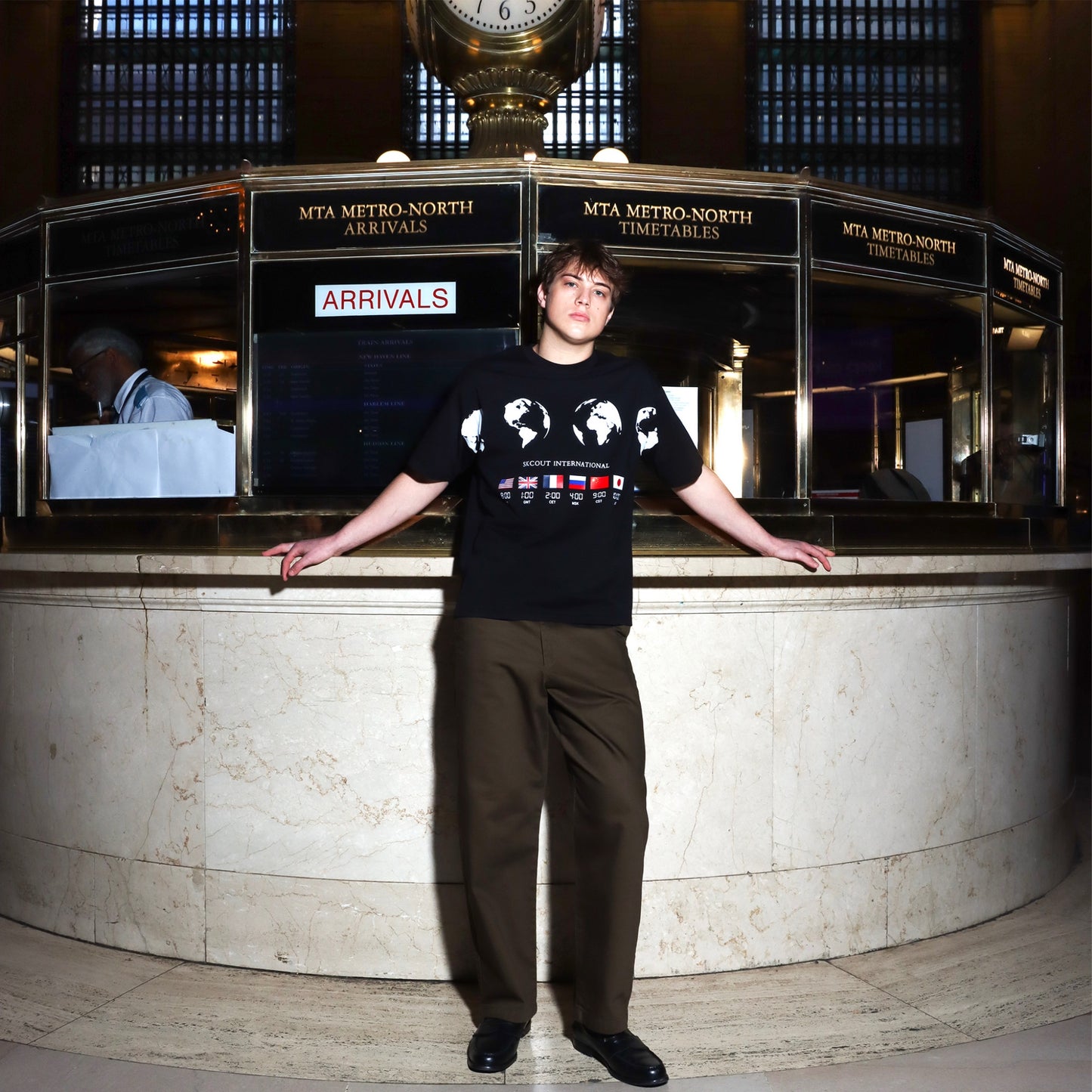 SKCOUT international clock T-shirt